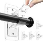 Support tringle - support de tringle à rideau autocollant - yikxiulf - lot de 4 - aucun perçage requis ... Support tringle - support de tringle à rideau autocollant - yikxiulf - lot de 4 - aucun perçage requis ...