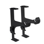 Support pour tringle  rideaux sans perage noir spcial coffre de volet roulant