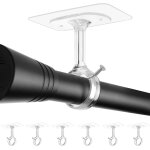 Supports tringle � rideaux sans per�age pour plafond / mur r�glables mod�le optimis� pour tringles de ...