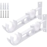 Support de tringle � rideau - xvx - double rail - fix� au mur - 1 paire - 28mm - 32mm