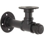 Support de support de tuyau support d�tag�re murale de style industriel support d�tag�re noir �tag�re ...