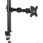 Support tv - amazon basics - bras de support simple - acier - noir - hauteur r�glable