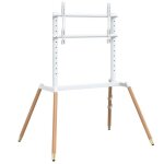 Support tv chevalet - vidaxl - �cran 37 - 86 pouces - vesa 200x200 � 400x600 mm - bois et acier - gestion ...
