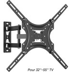 Support tv mural pour ecran plat 32 - 55 tv vesa 400x400 mm avec rglage dinclinaison et de rotation ...