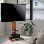 Support tv sur pied - meuble tv pied r�glable avec 2 �tag�res pour t�l�viseur de 32 � 65 pouce - charge ...
