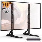 Support tv sur pied universel pour t�l�viseurs 22 - 70 pouces pied tv de table avec 3 options de hauteur ...