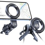 Support de voiture - amoune - iphone magsafe - ventouse - pince daration - noir