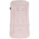 Sur assise pour poussette - hauck - coton - fentes pour harnais 5 points - fleurs rose
