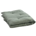 Sur - matelas �dredon coton vert jade et gris clair - mme stoltz