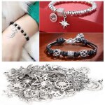 Surenhap accessoires de pendentifs bricolage 70pcs accessoire de pendentifs bijoux argent tibtain motif ...