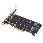 Surenhap adaptateur m. 2 carte adaptateur double m. 2 nvme ssd vers pcie x8 m key convertisseur de informatiqu ...