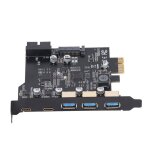 Surenhap carte pcie � usb 3. 2 pcie to usb 3. 2 carte gen 1 5gbps 3 usb type a 2 usb type c 5 port pci ...