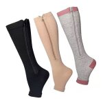 Surenhap chaussettes � fermeture �clair 3 paires chaussettes de compression � fermeture �clair nylon ...