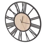 Surenhap grande horloge murale d�corative horloge murale conception de grains de bois unique circulaire ...