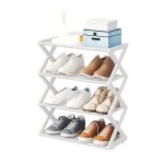 Surenhap rack � chaussures pliables 4 niveaux pliables. meuble chaussures blanc