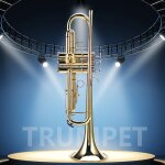 Surenhap trompette lade professique bb flat lass trimpet instrument set accessoire (gold) musique trompette ...