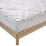 Surmatelas 140x190 cm confort anti - acariens - traitement naturel - fabriqu� en france - bleu calin