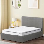 Surmatelas 140x190 cm ep 53 cm mousse m�moire de forme housse stretch d�houssable base antid�rapante ...