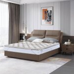 Surmatelas 160x200 cm bamboo relax - mmoire de forme et latex - 7 zones de confort