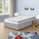 Surmatelas 90x190 cm ep 53 cm mousse m�moire de forme housse stretch d�houssable base antid�rapante - ...