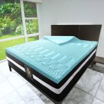 Surmatelas - sampur - glace 7 zones - 140x190 cm - mousse m�moire de forme - gel refresh