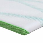 Surmatelas en mousse - vidaxl - 120x200x6 cm - blanc et vert - tissu jacquard - mousse pu - soutien des ...