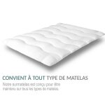 Surmatelas - sampur - nuage - 200 x 200 cm - confort moelleux - protection optimale