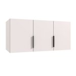 Surmeuble pour armoire meuble de rangement avec 3 portes coloris blanc - longueur 120 x hauteur 40 x ... Surmeuble pour armoire meuble de rangement avec 3 portes coloris blanc - longueur 120 x hauteur 40 x ...