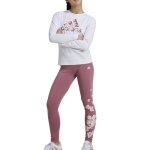 Surv�tement blanc / rose fille adidas iv7315