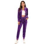 Survtement femme ensemble automne 2 pices sport casual - violet
