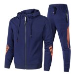 Survtement homme - 2 pices ensemble casual sport slim - manches longues - xh652 bleu
