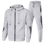 Survtement homme - 2 pices ensemble casual sport slim - manches longues - xh652 gris