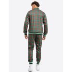Lonsdale surv�tement edgware vert � carreaux ? veste et pantalon en interlock