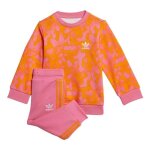 Survtement orange / rose fille adidas crew set