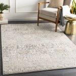 Livabliss tapis de salon à poils courts doux vintage oriental lotus 200x275cm gris / beige Livabliss tapis de salon à poils courts doux vintage oriental lotus 200x275cm gris / beige
