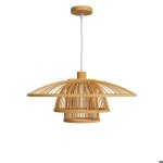 Suspension en bambou naturel et m�tal d50 cm - mirabel - rendez - vous d�co