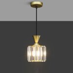 Suspension e27 luminaire en cristal métal abat - jour rond Ø15cm doré lustre réglable pour salle à manger ... Suspension e27 luminaire en cristal métal abat - jour rond Ø15cm doré lustre réglable pour salle à manger ...