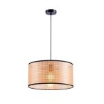 Suspension imitation cannage -  40 x h 140 cm - noir - mikado
