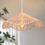 Suspension luminaire intrieur tokius lustre tiss bohme en bambou et mtal clairage cratif e27 d30 ...