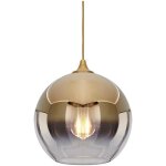 Suspension luminaire - keeper - verre - boule - finition laiton poli - style scandinave moderne