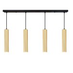 Suspension luminaire linéaire quadruple avec tubes de 30?cm ? douille gu10 ? doré Suspension luminaire linéaire quadruple avec tubes de 30?cm ? douille gu10 ? doré