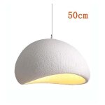 Suspension luminaire moderne contemporain blanc - e27 lustre design vintage lampe 1pcs 50cm pour cuisine ...