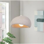 Suspension luminaire moderne contemporain gris - e27 lustre design vintage lampe 1pcs 40cm pour cuisine ...