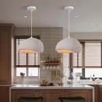 Suspension luminaire moderne contemporain gris - e27 lustre design vintage lampe 2pcs 30cm pour cuisine ...