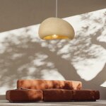 Suspension luminaire moderne contemporain jaune - e27 lustre design vintage lampe 2pcs 30cm pour cuisine ...