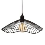 Suspension métal - style contemporain - noir - Ø 34 cm - fil galt Suspension métal - style contemporain - noir - Ø 34 cm - fil galt