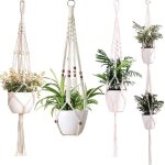 Suspension plante macram� suspension corde plante solide & exquis macram� porte pot - corde de coton ...