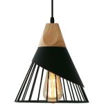Suspension vintage bois et mtal luminaire industriel pour salle  manger cuisine ou salon design minimaliste ...