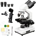 Svbony sm201 microscope compos binoculaire 40x - 2500x led adaptateur de tlphone scne mcanique double ...