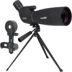 Svbony sv28plus longue - vue avec trepied adaptateur smartphone, 25 - 75x70mm a5 claret red fmc bak4 ...